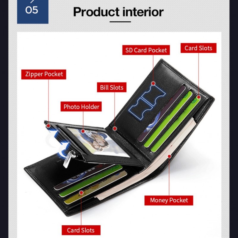 Δερμάτινο Ανδρικό πορτοφόλι Laorentou 328J007L μαύρο 