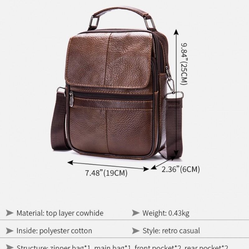 Δερμάτινο τσαντάκι ώμου 6037 coffee 