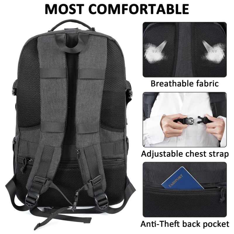 Σακίδιο πλάτης 26L Laptop 17” Matein 1195 μαύρο 