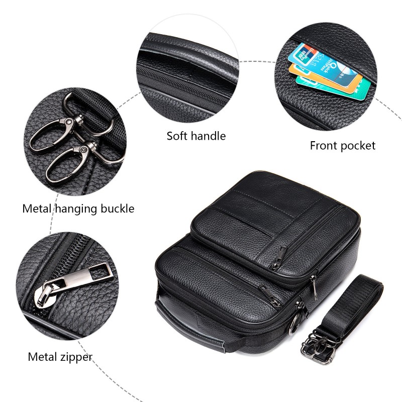 Δερμάτινο τσαντάκι ώμου Cardinal Δερμάτινο τσαντάκι ώμου Cardinal 7457 black black 