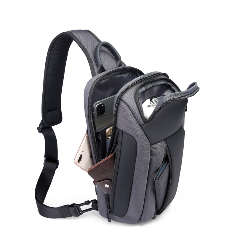 Τσαντάκι ώμου χιαστί crossbody Bange 7566 γκρί 