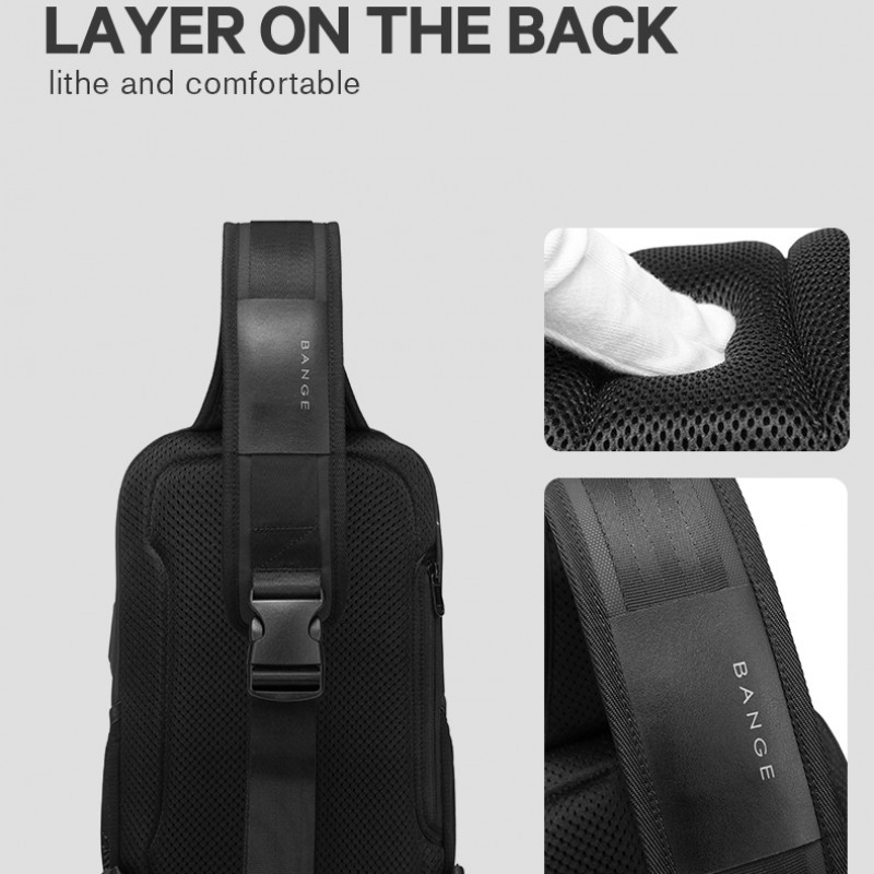 Τσαντάκι ώμου χιαστί crossbody Bange 77120 μαύρο