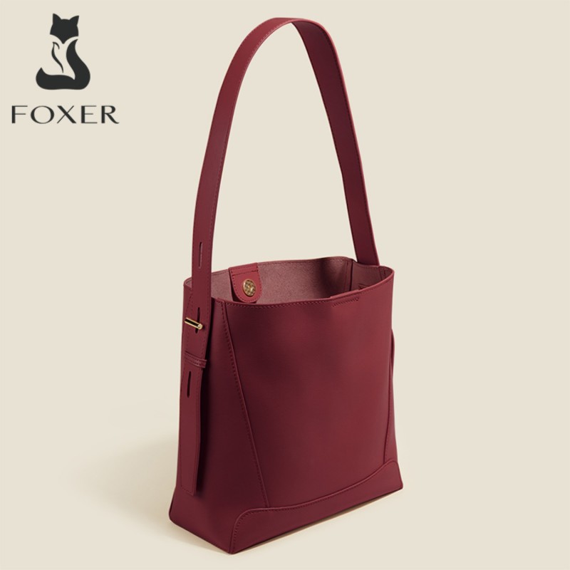 Δερμάτινη Γυναικεία Τσάντα Shopper ‘Ωμου Foxer Δερμάτινη Γυναικεία Τσάντα Shopper ‘Ωμου Foxer 9136015F μπορντό μπορντό 