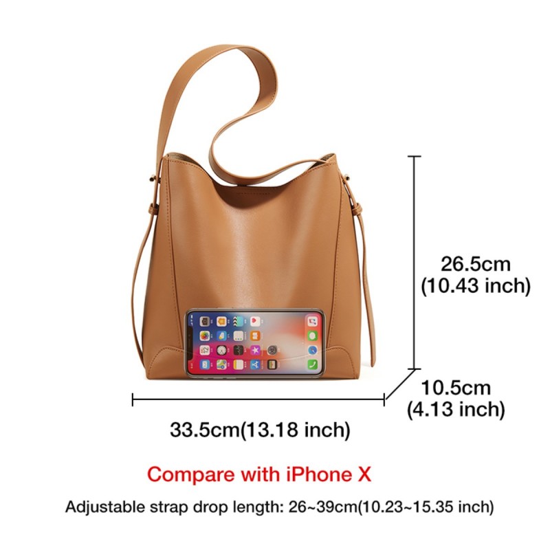 Δερμάτινη Γυναικεία Τσάντα Shopper ‘Ωμου Foxer 9136015F καφέ 