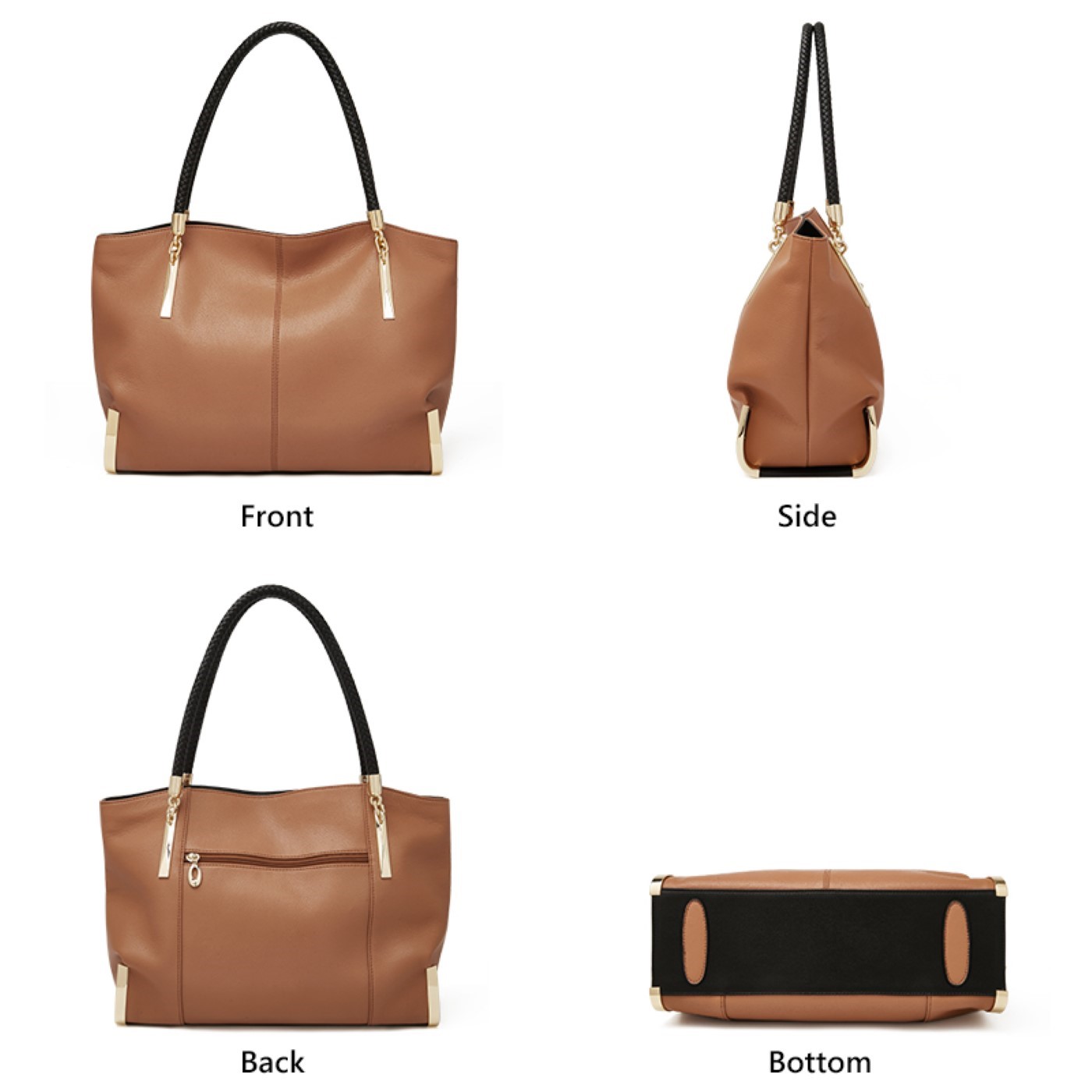 Δερμάτινη Γυναικεία Τσάντα Shopper ‘Ωμου Foxer 938032F καφέ 