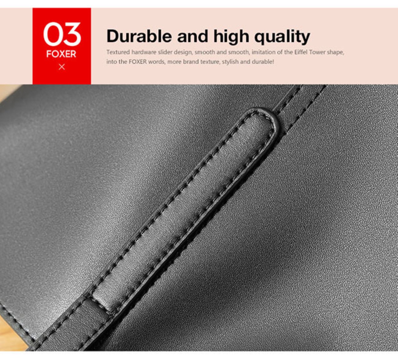 Δερμάτινη Γυναικεία Τσάντα Shopper ‘Ωμου Foxer 958V422F μαύρο 