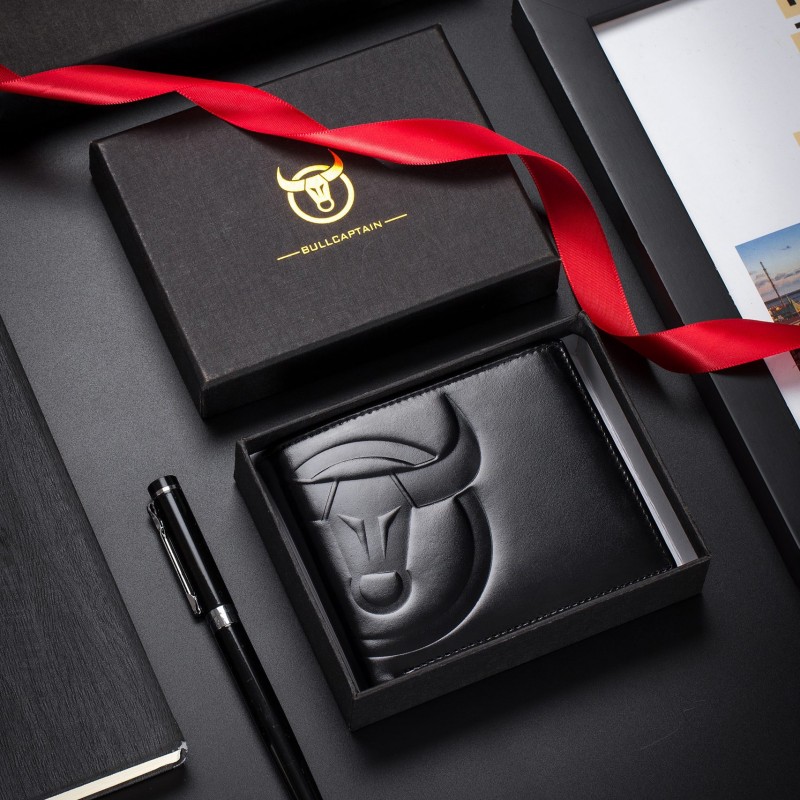 Δερμάτινο πορτοφόλι Bull Captain QB0203-H μαύρο 