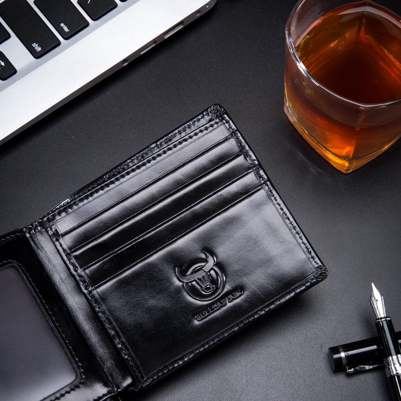 Δερμάτινο πορτοφόλι Bull Captain QB0203-H μαύρο 