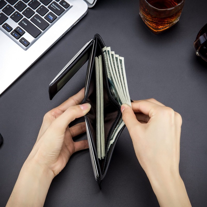 Δερμάτινο πορτοφόλι Bull Captain QB-031 H μαύρο