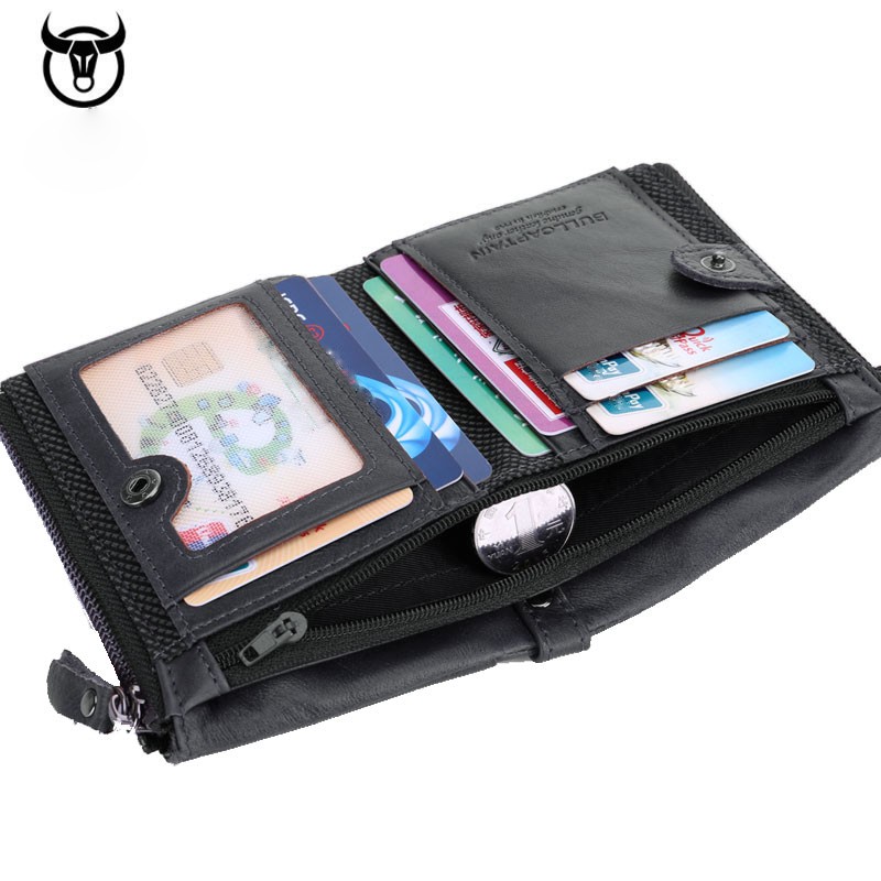 Δερμάτινο πορτοφόλι Bull Captain QB-06 μαύρο 