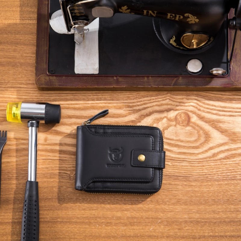 Δερμάτινο πορτοφόλι Bull Captain QB-231 μαύρο 