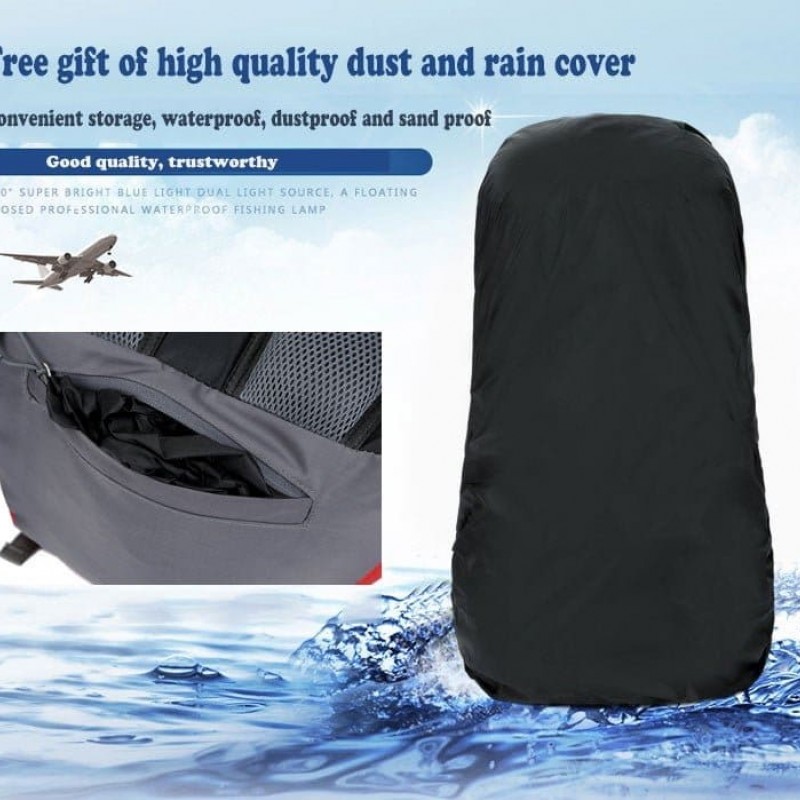 Σακίδιο πεζοπορίας, αδιάβροχο Daypack 60L Camping 1488 Σκούρο μπλε 