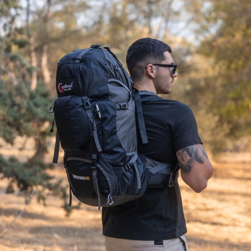 Σακίδιο πεζοπορίας, αδιάβροχο Daypack 60L Camping 1488 Σκούρο μπλε 