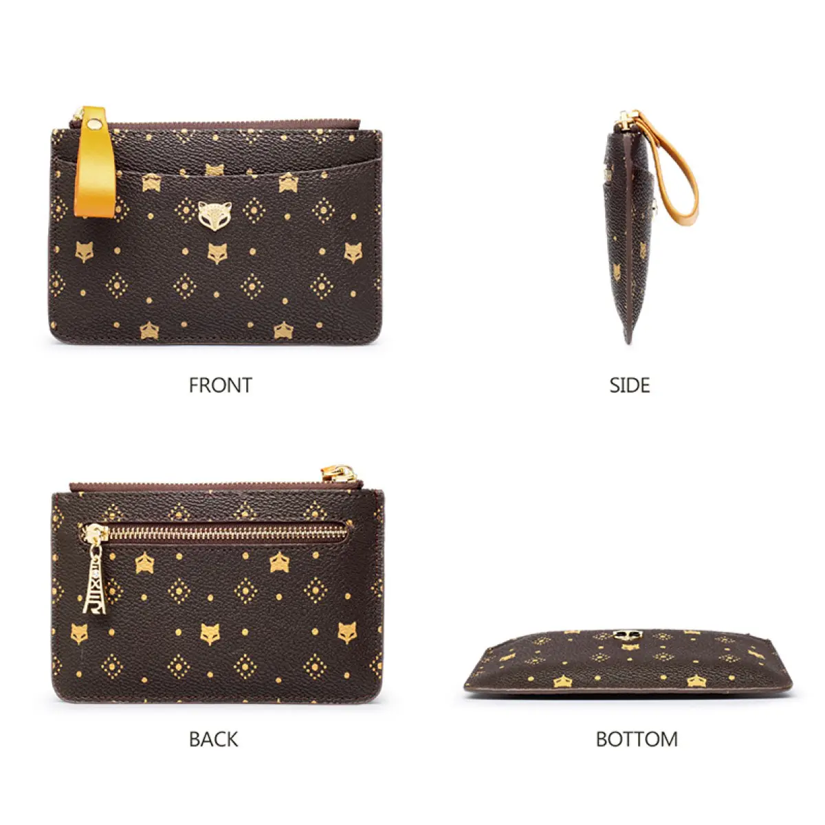 Γυναικείο δερμάτινο PVC πορτοφόλι Foxer 256005F καφέ 