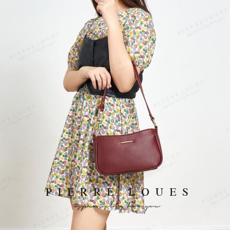 Γυναικεία Τσάντα Χιαστί Pierre Loues 514-48 μπορντό 
