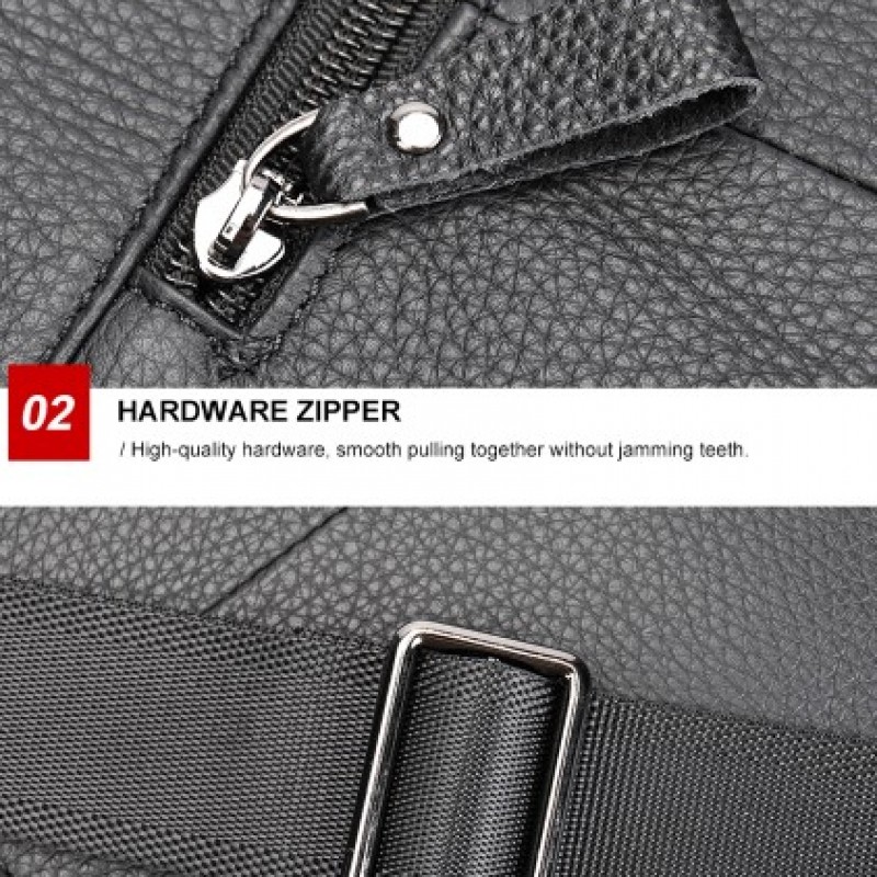 Δερμάτινο τσαντάκι ώμου Cardinal 6109 μαύρο 