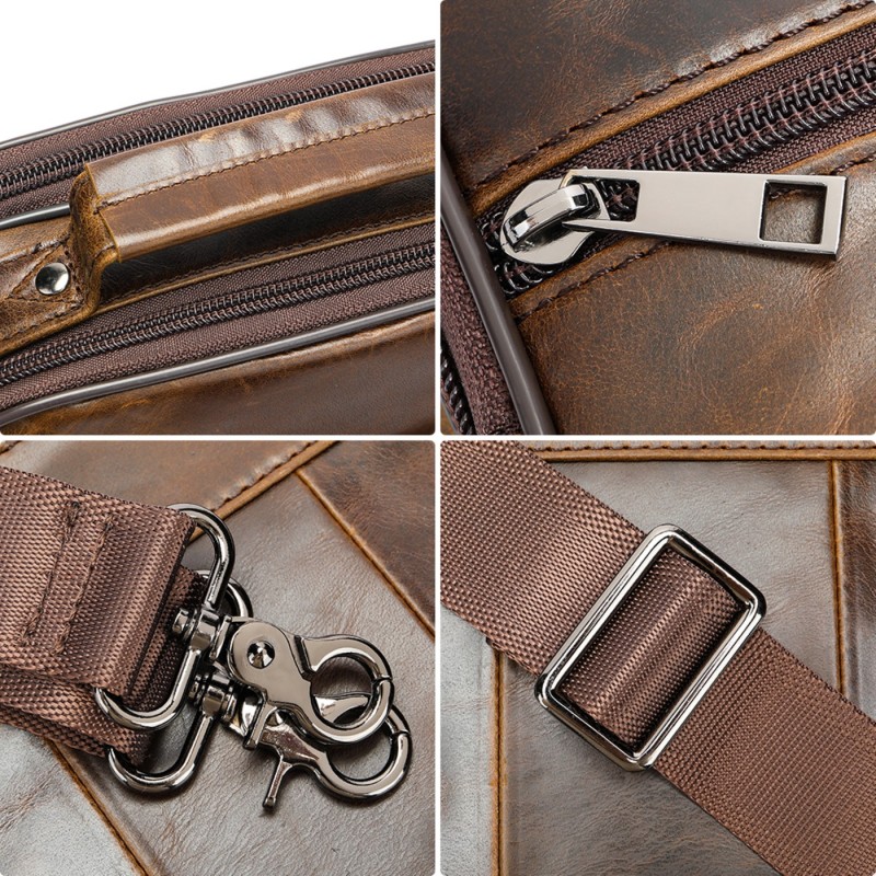 Δερμάτινο τσαντάκι ώμου Cardinal 6199 καφέ 