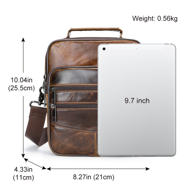 Δερμάτινο τσαντάκι ώμου Cardinal 6199 καφέ 