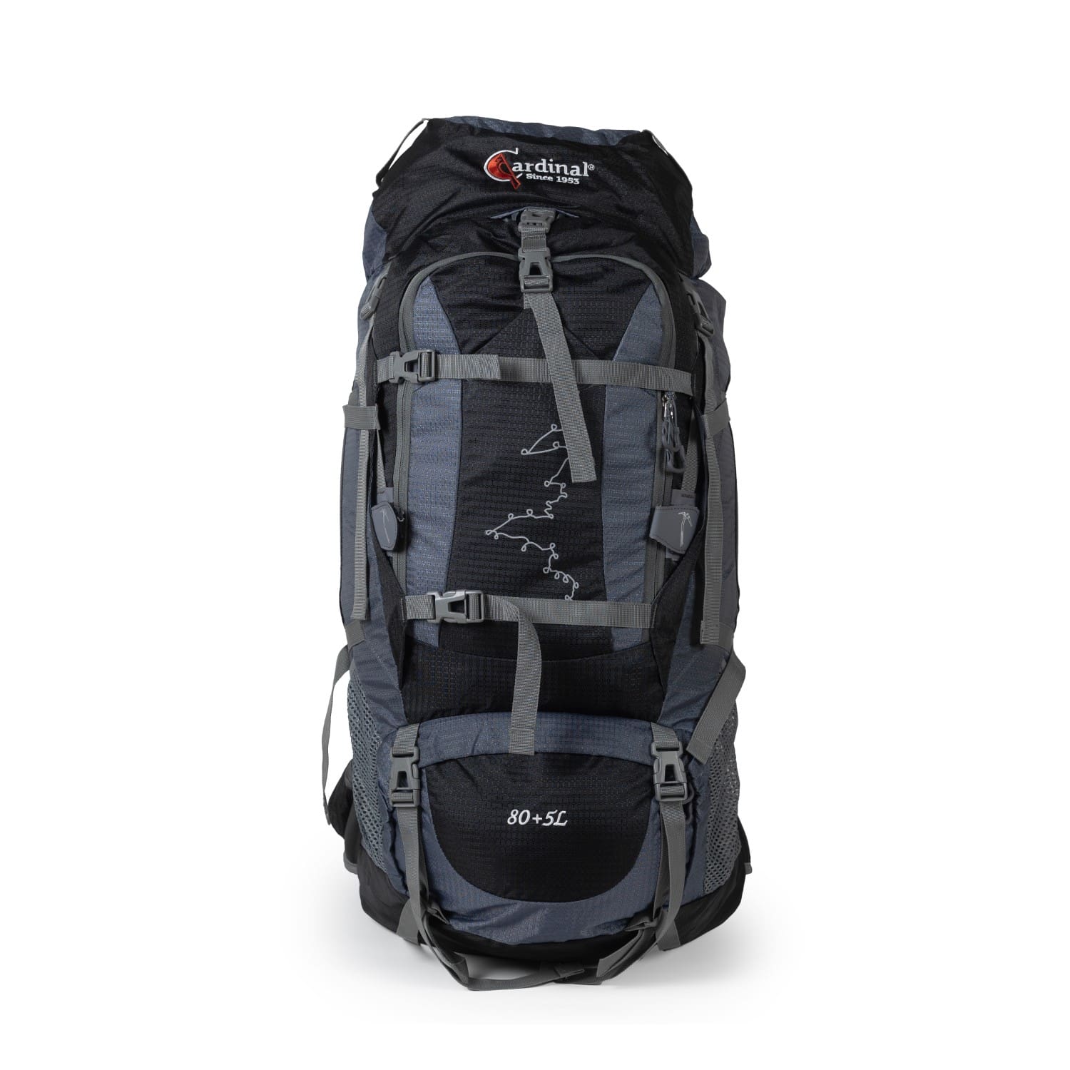Σακίδιο πλάτης ορειβατικό Cardinal 630 80+5 L μαύρο 