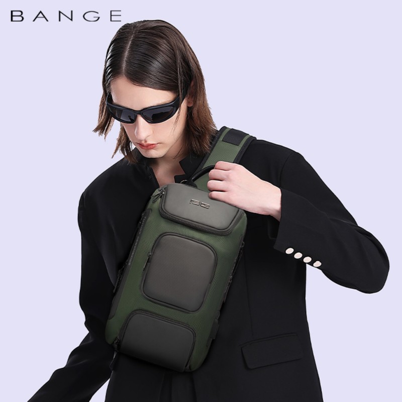 Τσαντάκι ώμου χιαστί crossbody Bange 7086 χακί 