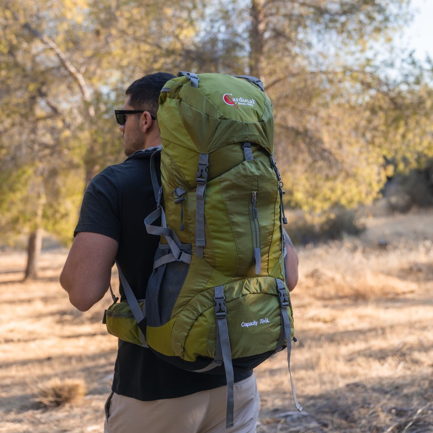 Σακίδιο πλάτης ορειβατικό υπαίθριο αδιάβροχο Cardinal 1788 70+5L πράσινο 