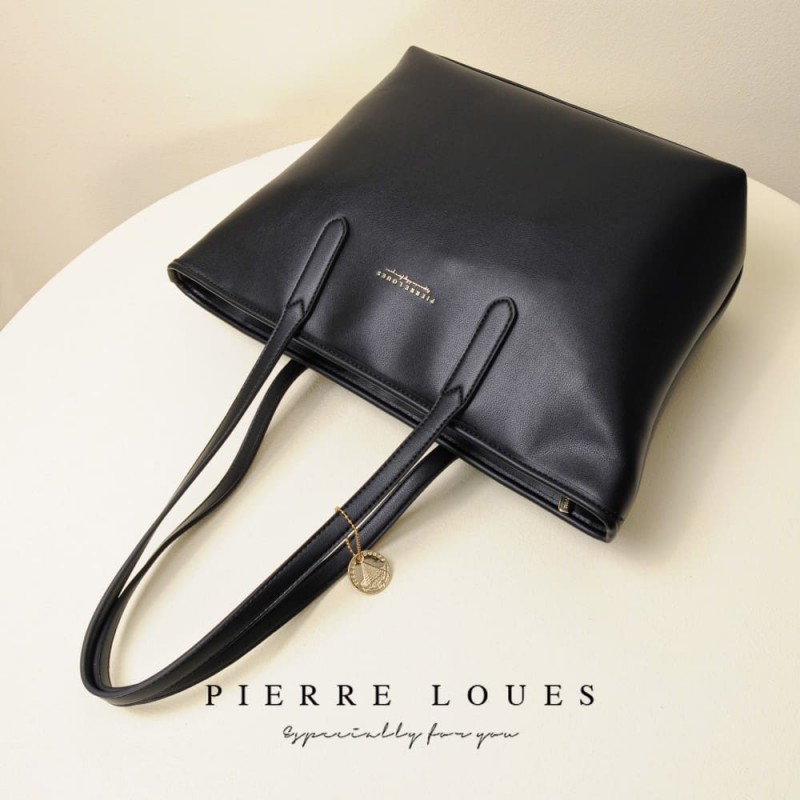Γυναικεία Τσάντα Ώμου Shopper Pierre Loues 914-62 μαύρο 