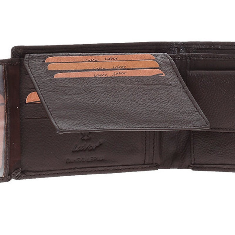 LaVor 1-3834 Ανδρικό Δερμάτινο Πορτοφόλι με RFID Καφε 1-3834-brown