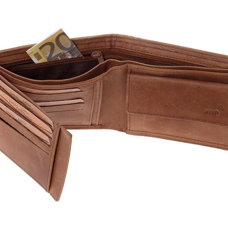 LaVor 1-3837 Ανδρικό Δερμάτινο Πορτοφόλι με RFID Crunch 1-3837-crunch