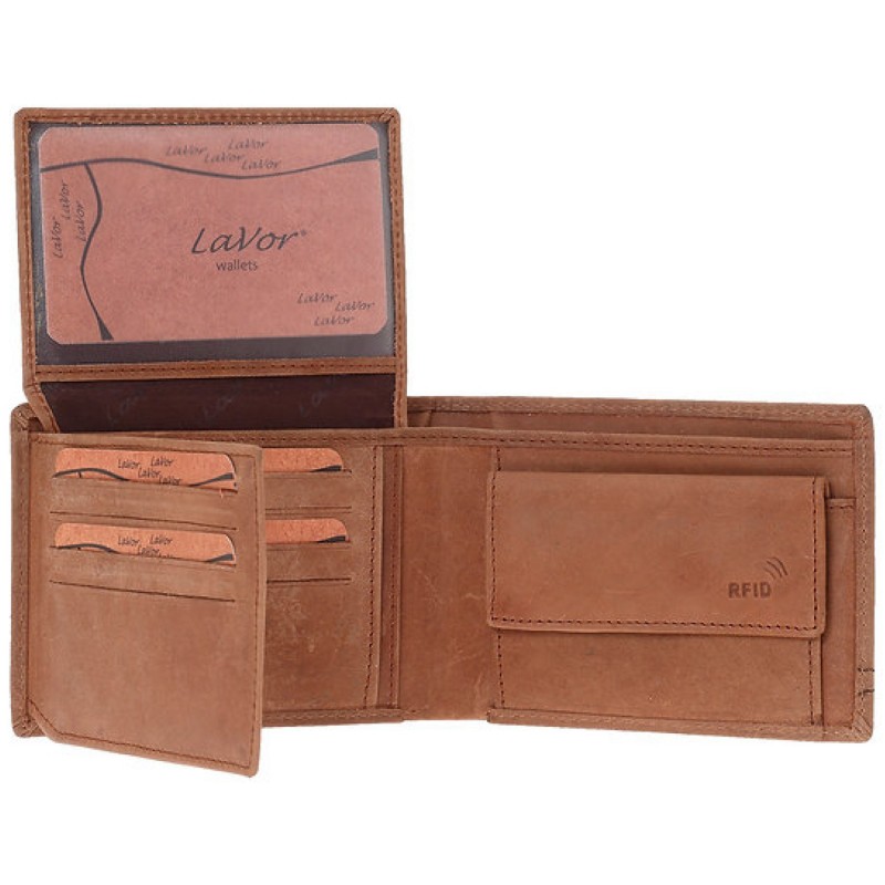 LaVor 1-3839 Ανδρικό Δερμάτινο Πορτοφόλι με RFID Crunch 1-3839-crunch