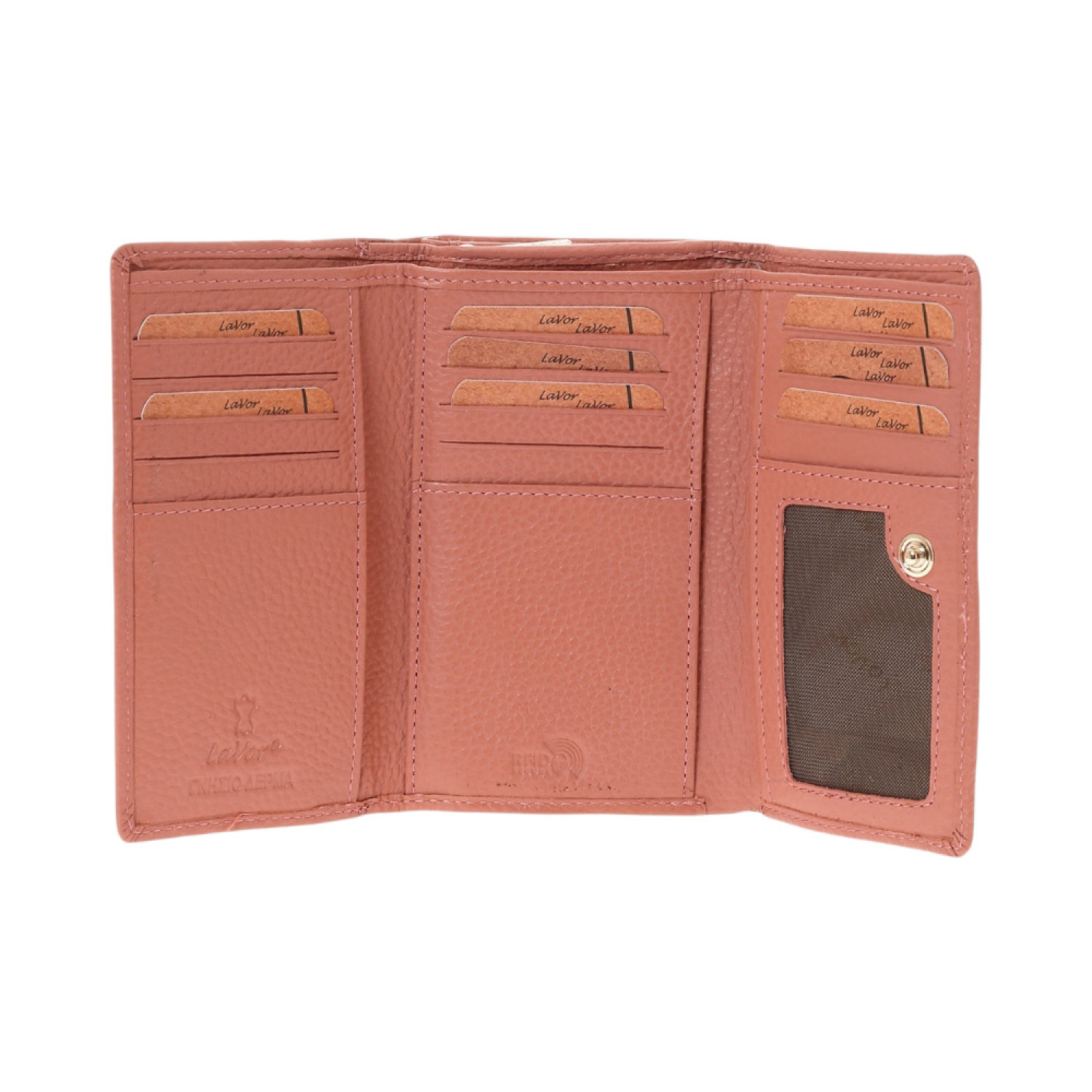 LaVor 1-6158 Γυναικείο Δερμάτινο Πορτοφόλι με Rfid Ροζ 1-6158-ΡΟΖ