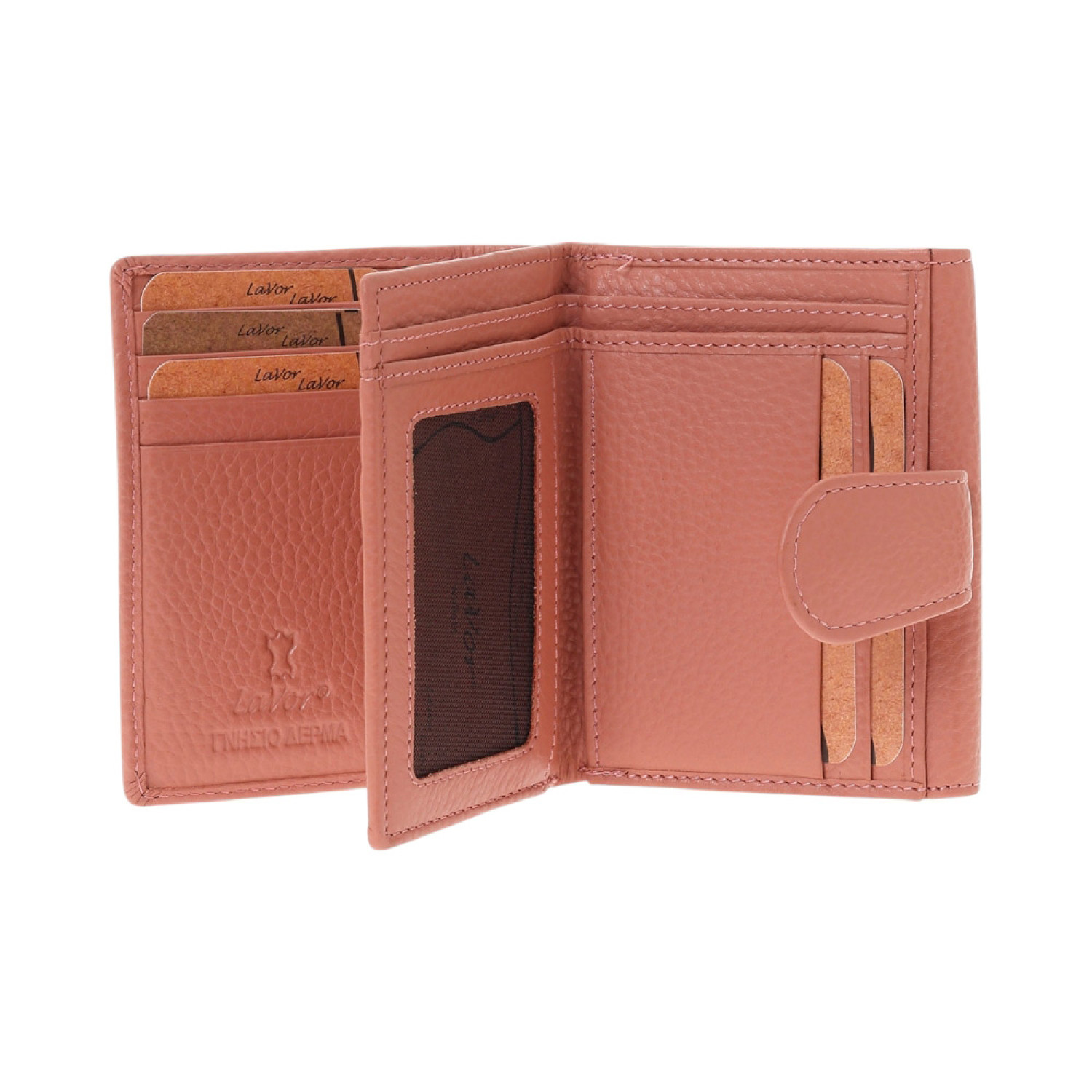 LaVor 1-6162 Γυναικείο Δερμάτινο Πορτοφόλι με Rfid Ροζ 1-6162-PINK
