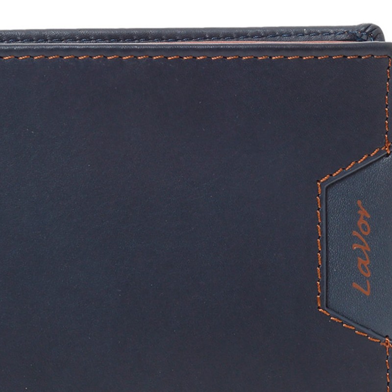LaVor 1-6172 Ανδρικό Δερμάτινο Πορτοφόλι με RFID Μπλε