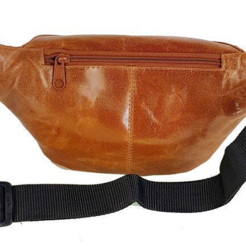 Τσαντάκι Μέσης Μπανάνα LAVOR 1-7122 δέρμα Taba 