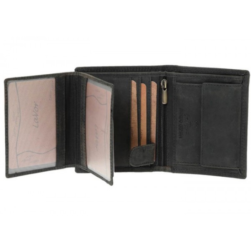 Ανδρικό Δερμάτινο Πορτοφόλι Lavor 1-2127 Μαύρο