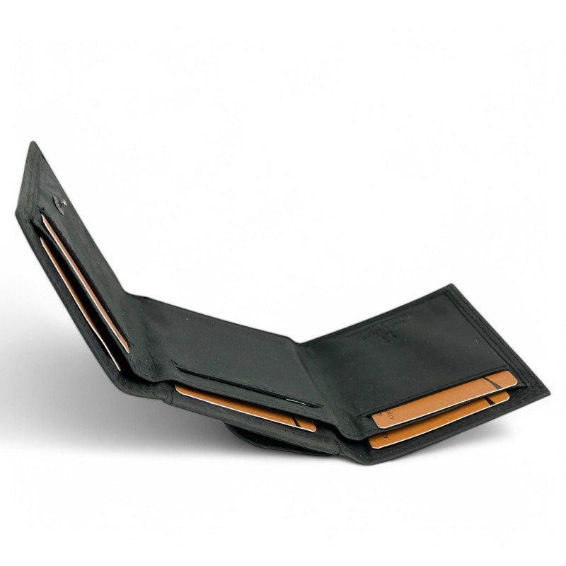 Δερμάτινο Ανδρικό Πορτοφόλι Μικρού Μεγέθους Lavor 1-2128 Μαύρο