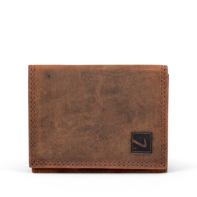 Lavor δερμάτινο αντρικό πορτοφόλι μικρού μεγέθους σε Χρώμα Καφέ 1-2128