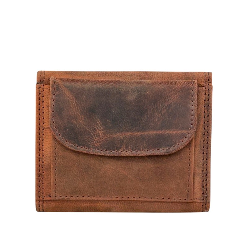 Lavor δερμάτινο αντρικό πορτοφόλι μικρού μεγέθους σε Χρώμα Καφέ 1-2128