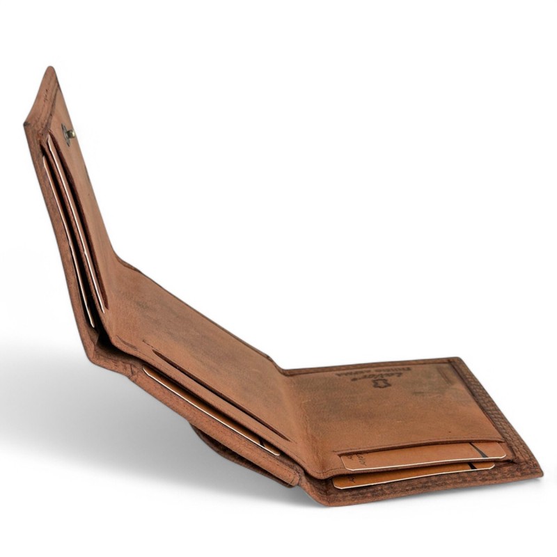 Lavor δερμάτινο αντρικό πορτοφόλι μικρού μεγέθους σε Χρώμα Καφέ 1-2128