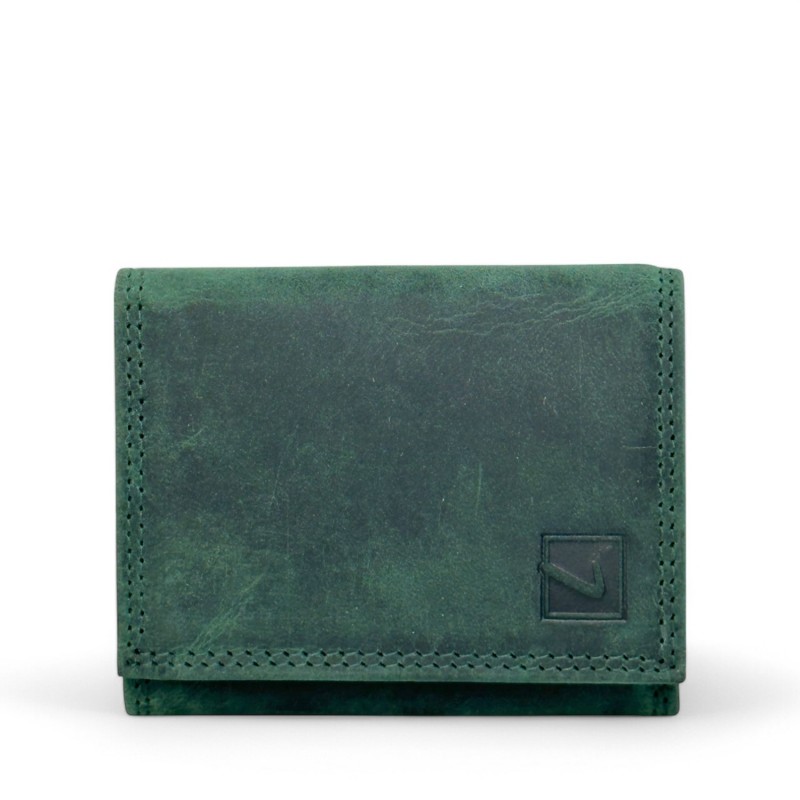 Lavor δερμάτινο αντρικό πορτοφόλι μικρού μεγέθους σε Χρώμα Πράσινο 1-2128