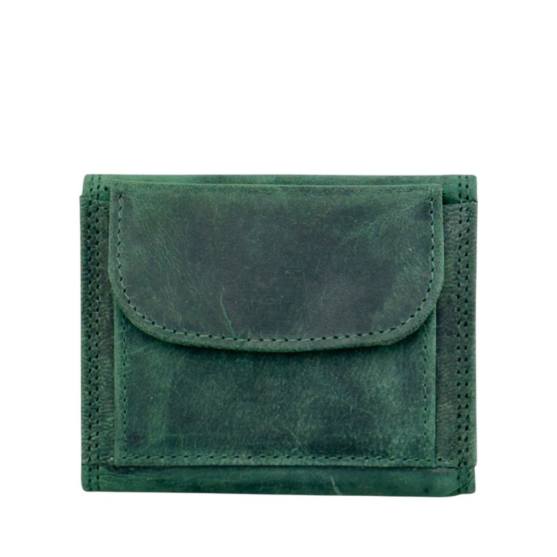 Lavor δερμάτινο αντρικό πορτοφόλι μικρού μεγέθους σε Χρώμα Πράσινο 1-2128