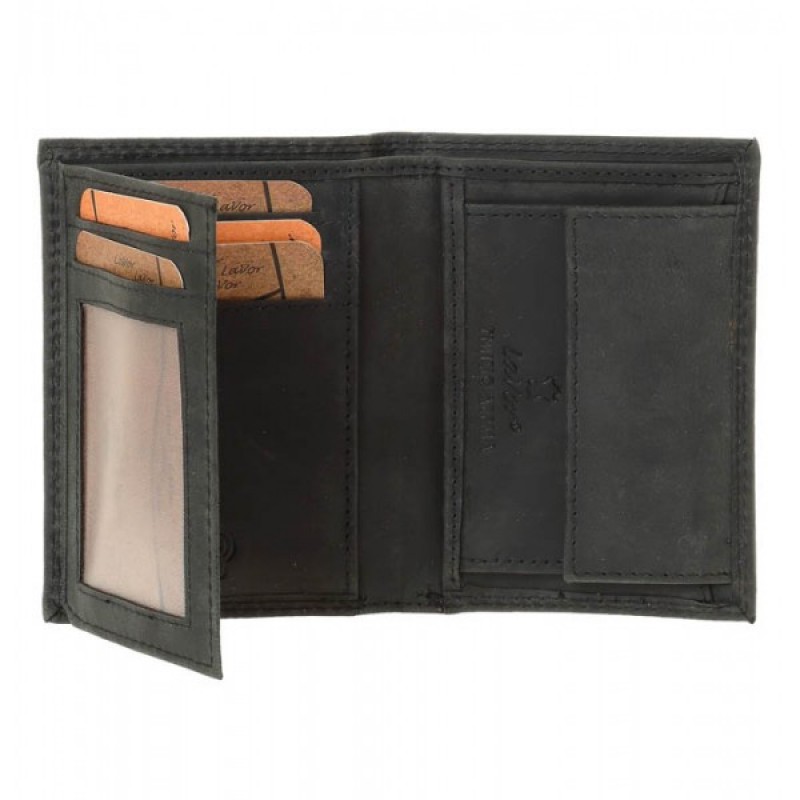 Ανδρικό Δερμάτινο Πορτοφόλι Lavor 1-2132 Μαύρο