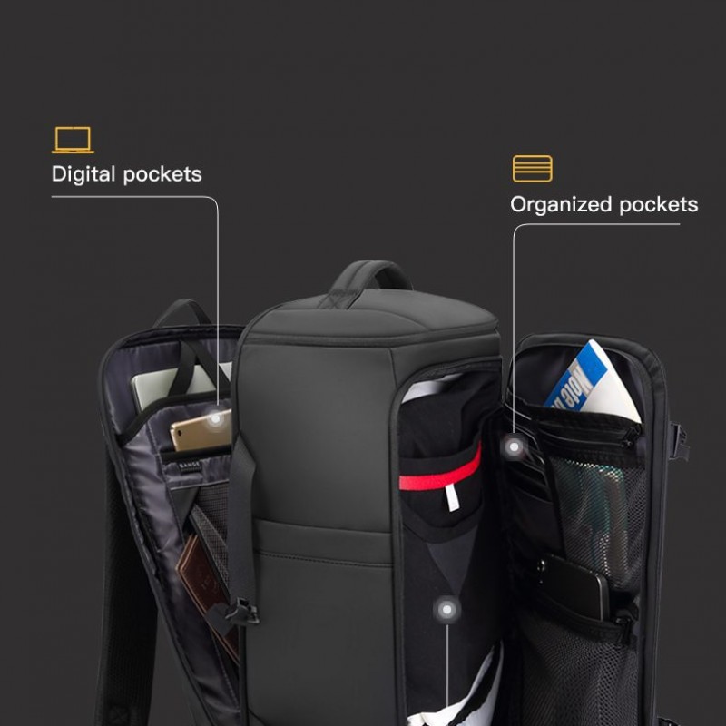 Σακίδιο πλάτης Ταξιδιού Bange 3029 μαύρο 