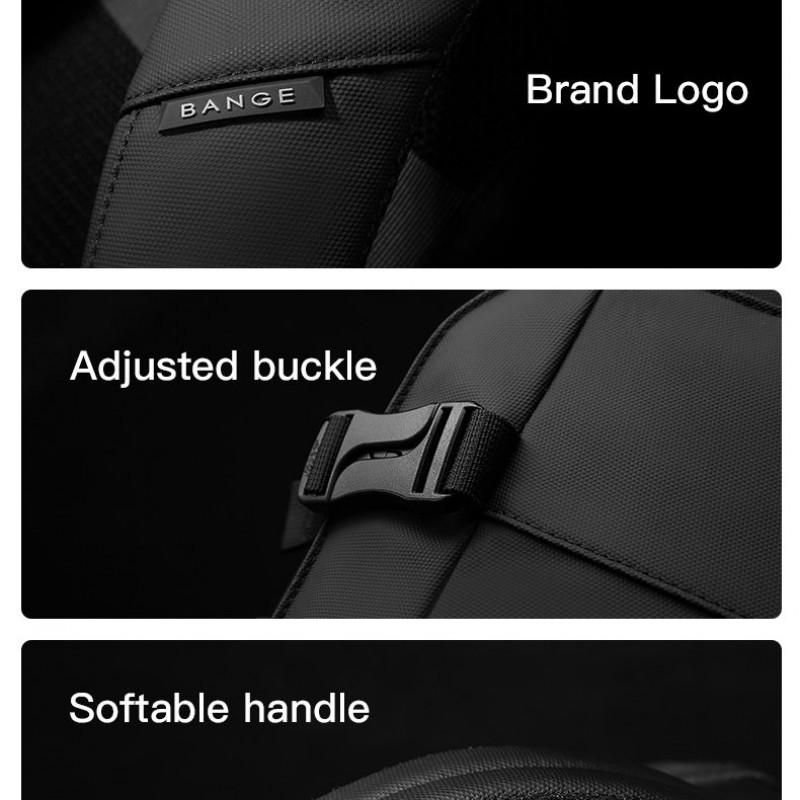 Σακίδιο πλάτης Ταξιδιού Bange 3029 μαύρο 
