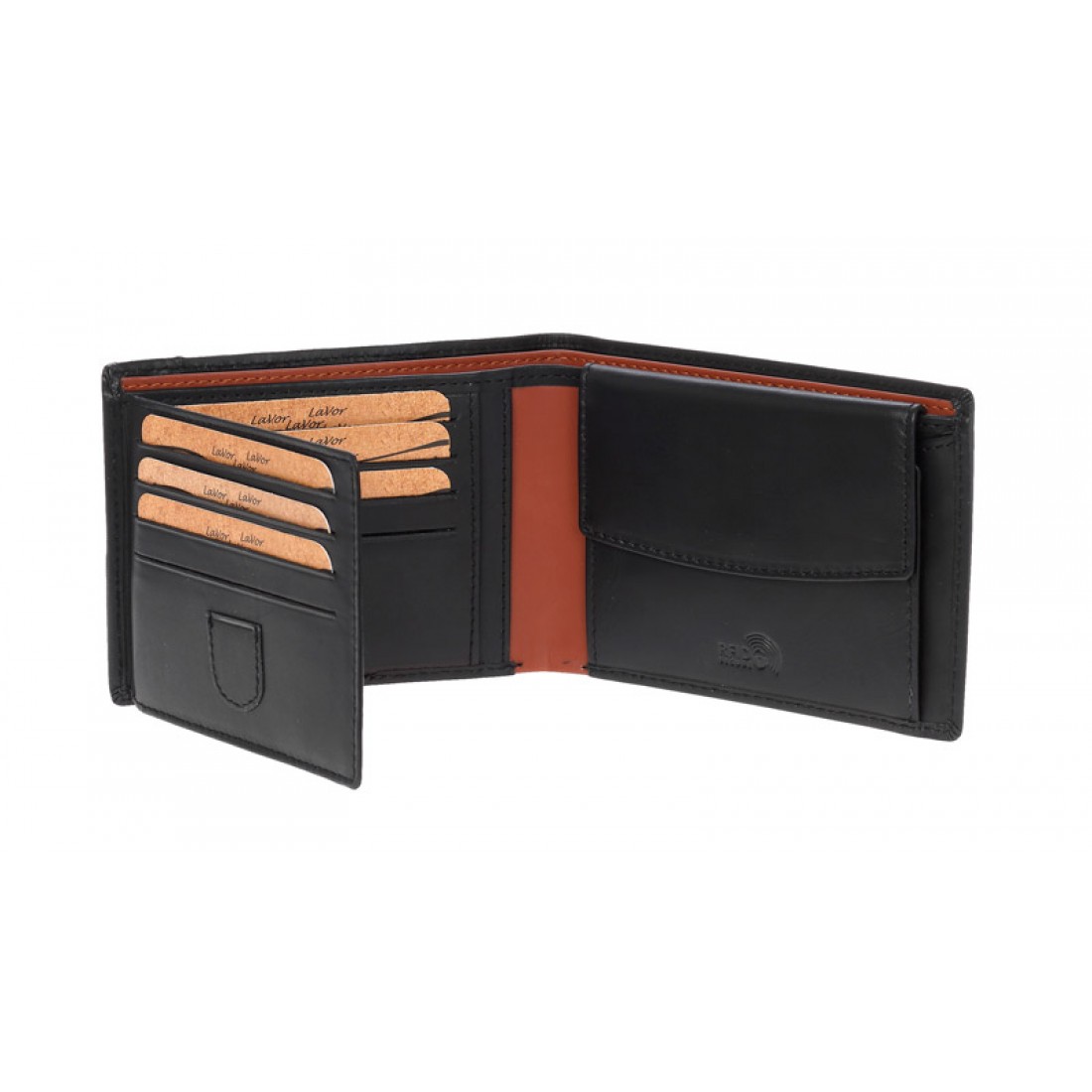 Ανδρικο Δερμάτινο Πορτοφόλι με RFID LAVOR-5114-BLACK