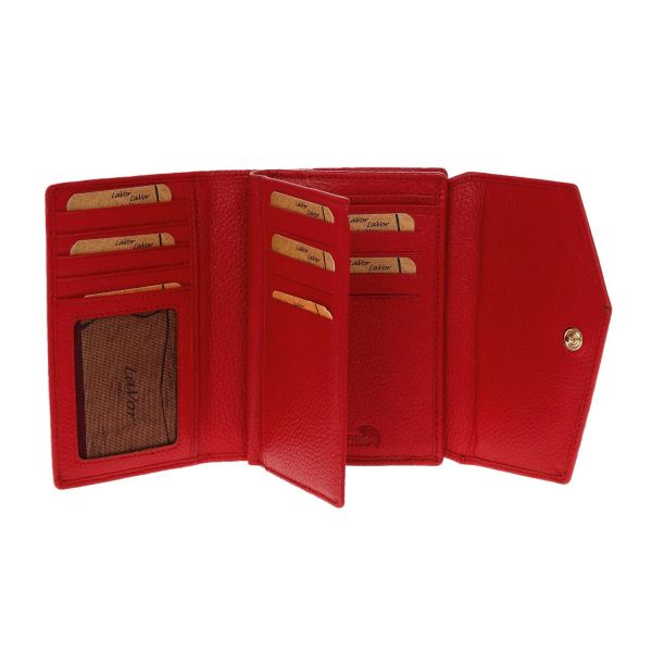 Δερμάτινο Γυναικείο Πορτοφόλι LAVOR 1-6000 Red