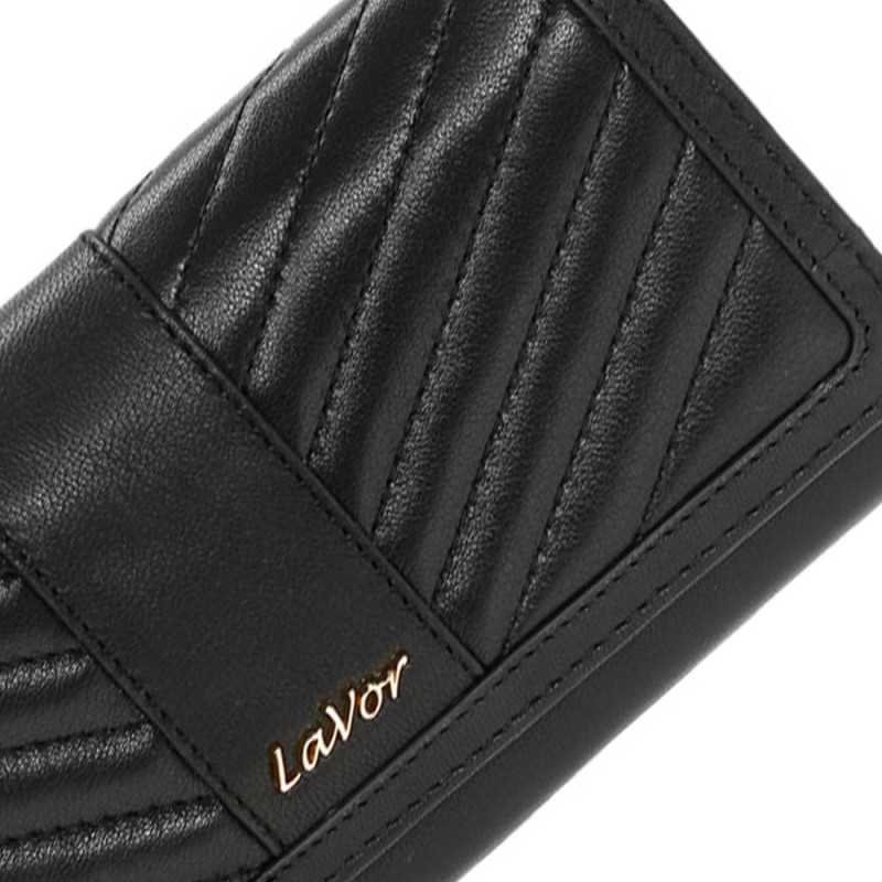 Γυναικειο Δερμάτινο Πορτοφόλι lavor-1-6022-black Μαυρο