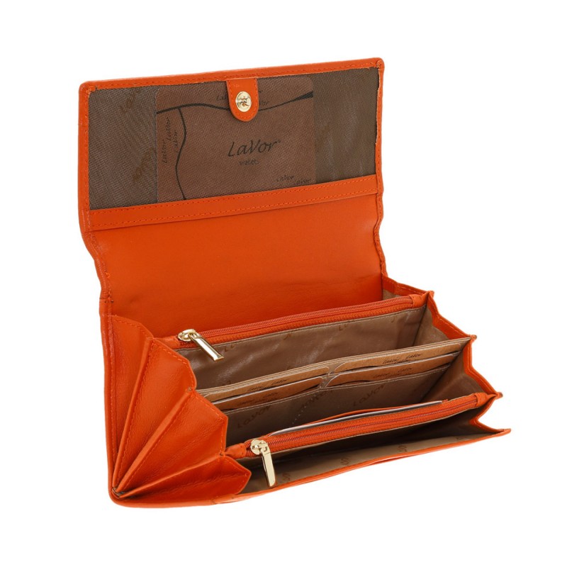 Γυναικειο Δερμάτινο Πορτοφόλι lavor-1-6022-orange Πορτοκαλι