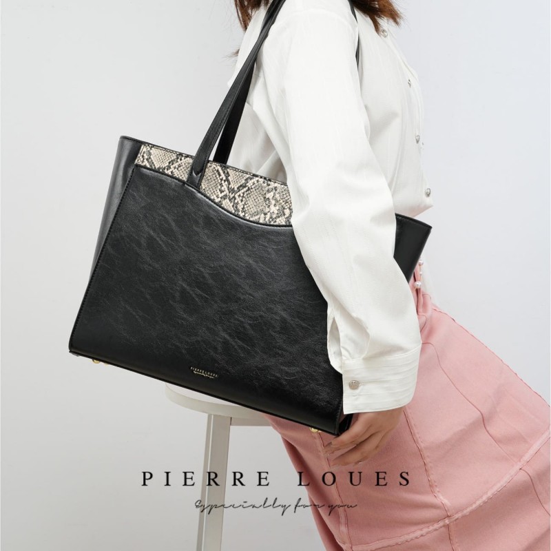 Γυναικεία Τσάντα Shopper Χειρός Pierre Loues PL615-40 μαύρο 