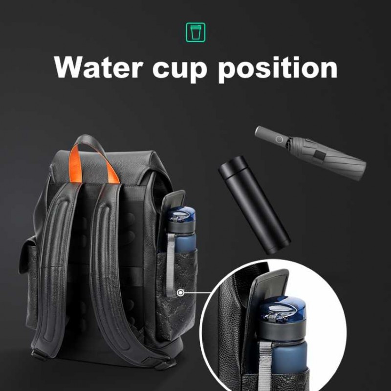 Δερμάτινο Σακίδιο 18L Laptop 15,6” Bopai 61-128821 μαύρο 