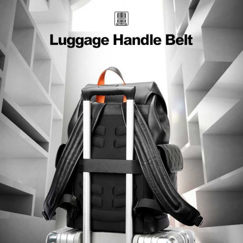 Δερμάτινο Σακίδιο 18L Laptop 15,6” Bopai 61-128821 μαύρο 